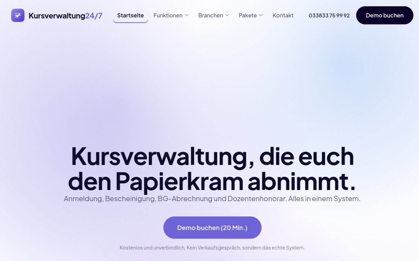 Website von Kursverwaltung24