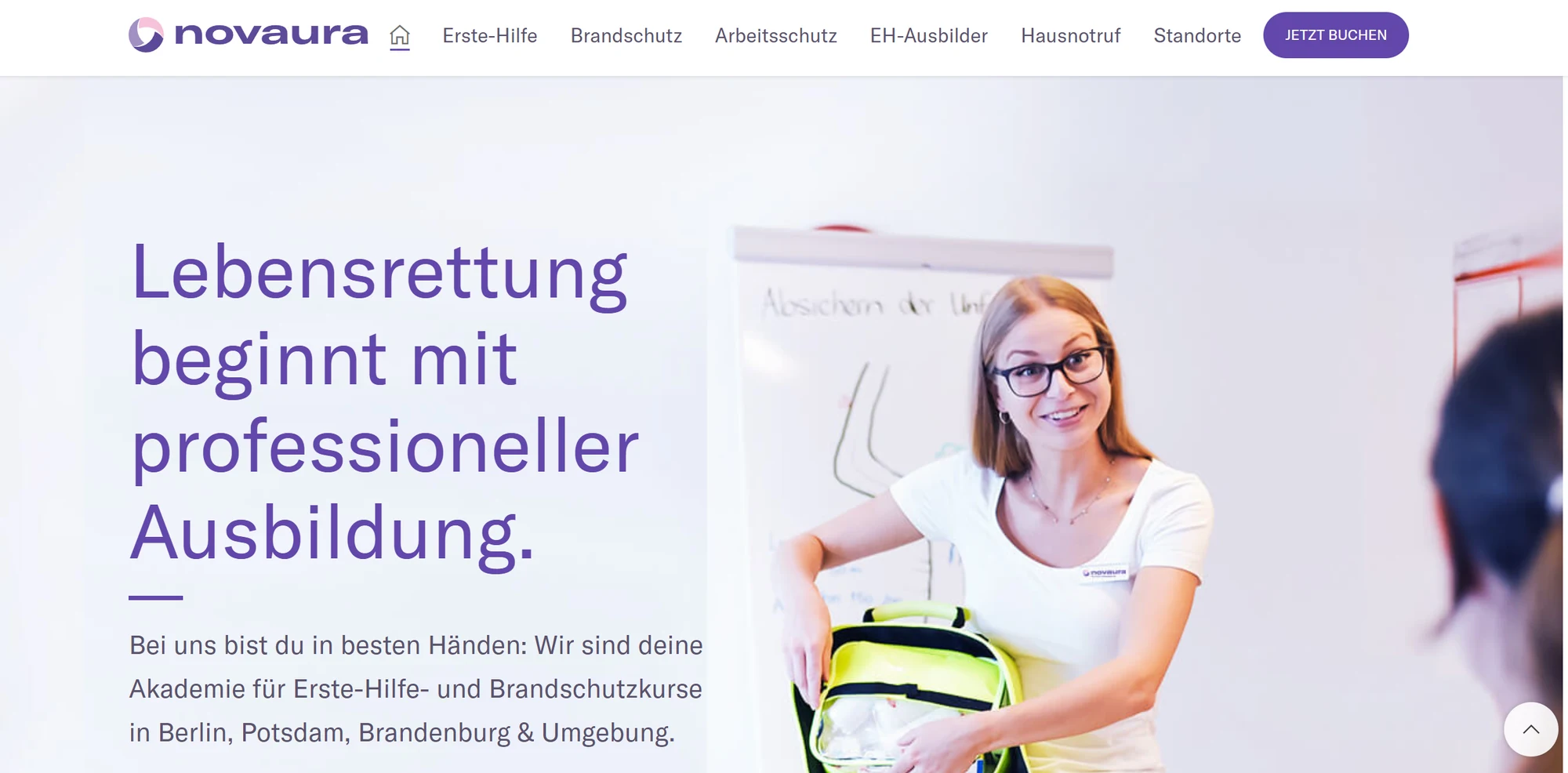 Website der Akademie Novaura